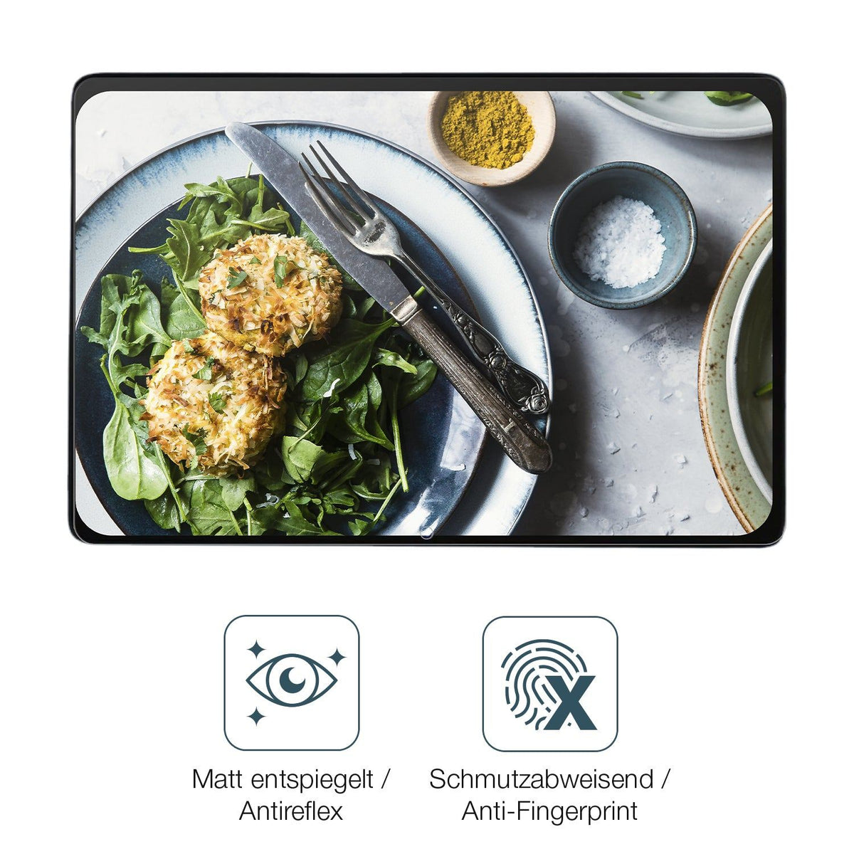 2x 9H Schutzfolie matt für Biegedy Tablet 10 Zoll Panzerfolie