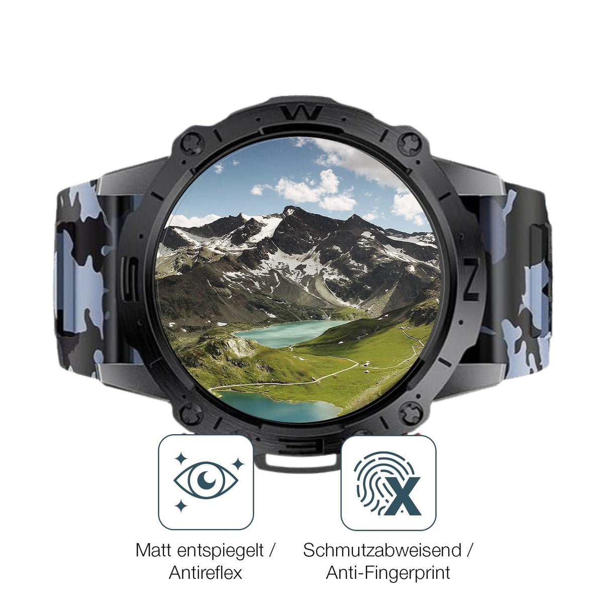 2x 9H Schutzfolie matt für Lige 1.43 Zoll Smartwatch Panzerfolie