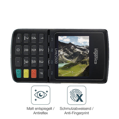 2x 9H Schutzfolie matt für Ingenico Link 2500 Panzerfolie