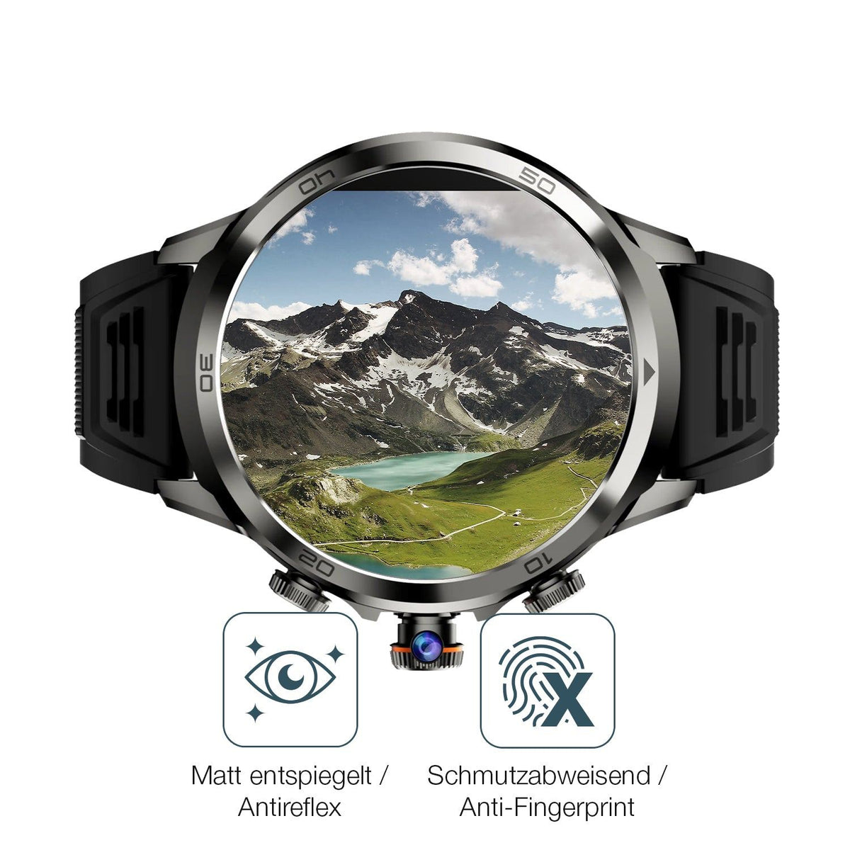2x 9H Schutzfolie matt für Rogbid Model R2 Smartwatch Panzerfolie