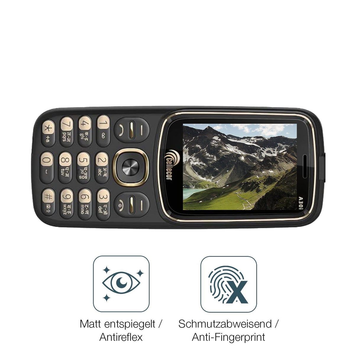 2x 9H Schutzfolie matt für Cellecor A30i Panzerfolie