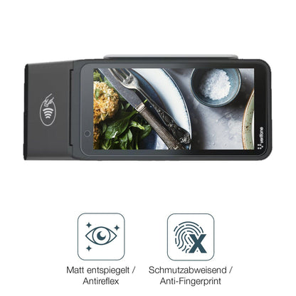 2x 9H Schutzfolie matt für Verifone V660p Panzerfolie