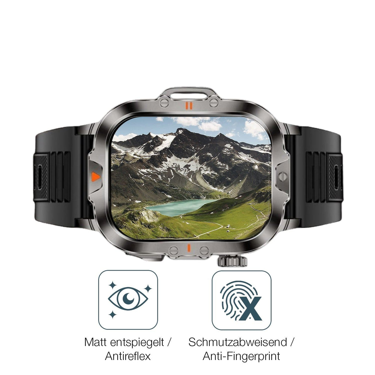 2x 9H Schutzfolie matt für VicBou 2.01 Zoll Smartwatch Panzerfolie