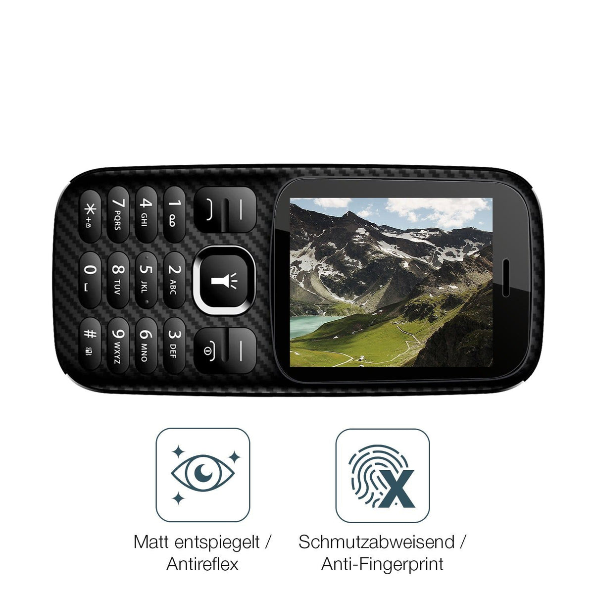 2x 9H Schutzfolie matt für Energizer Mobile E13 Panzerfolie