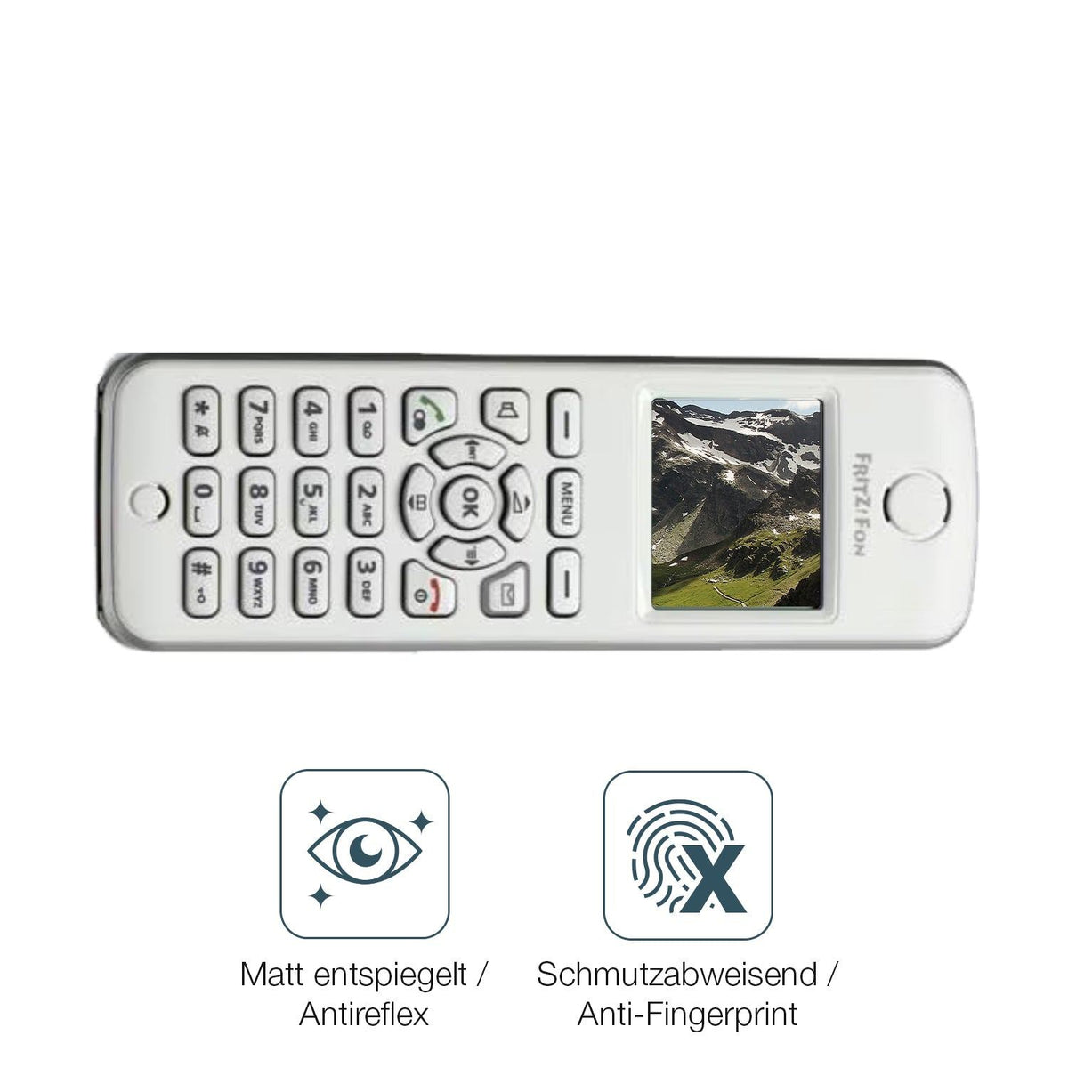2x 9H Schutzfolie matt für FRITZ! FON M2 Dect Panzerfolie