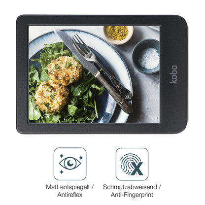 2x 9H Schutzfolie matt für Kobo Clara BW eReader Panzerfolie