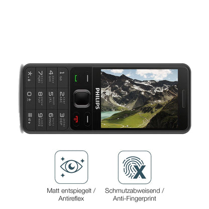 2x 9H Schutzfolie matt für Philips Xenium E185 Panzerfolie
