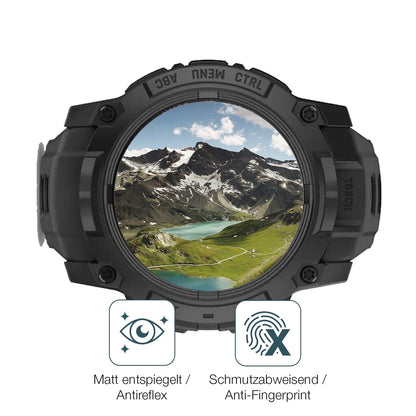 2x 9H Schutzfolie matt für Garmin Instinct 3 Solar Tactical Edition 50mm Panzerfolie