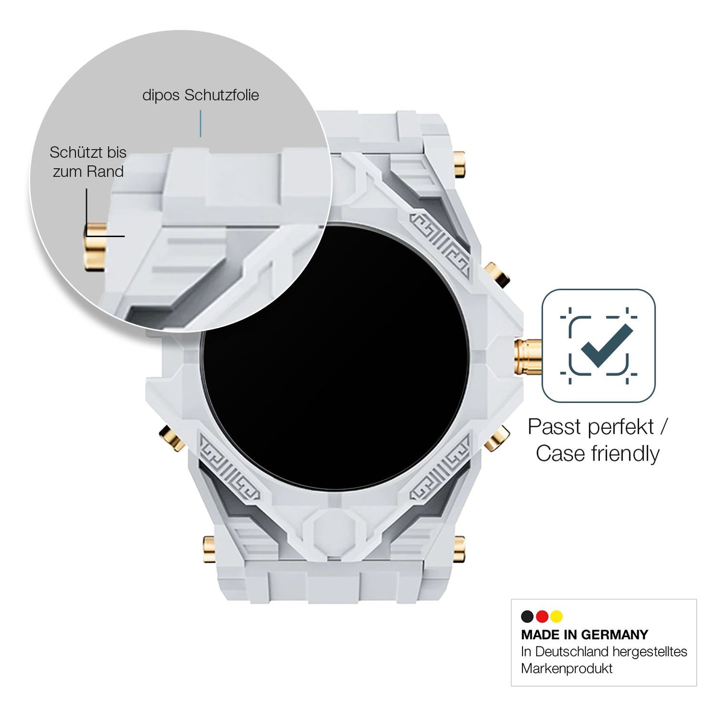 2x 9H Schutzfolie matt für Rogbid T.rex Smartwatch Panzerfolie