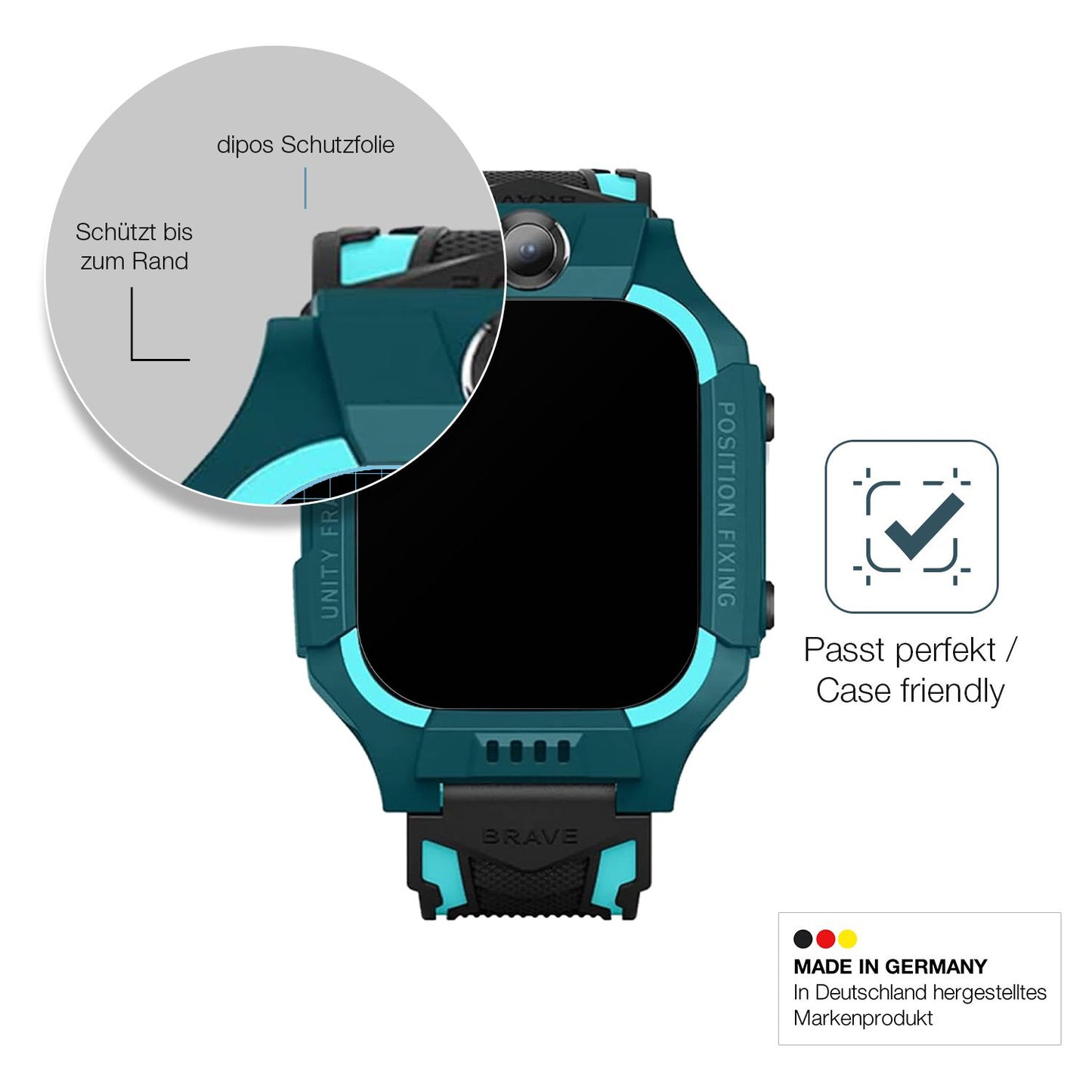 2x 9H Schutzfolie matt für xO Kids Smartwatch H100 Panzerfolie