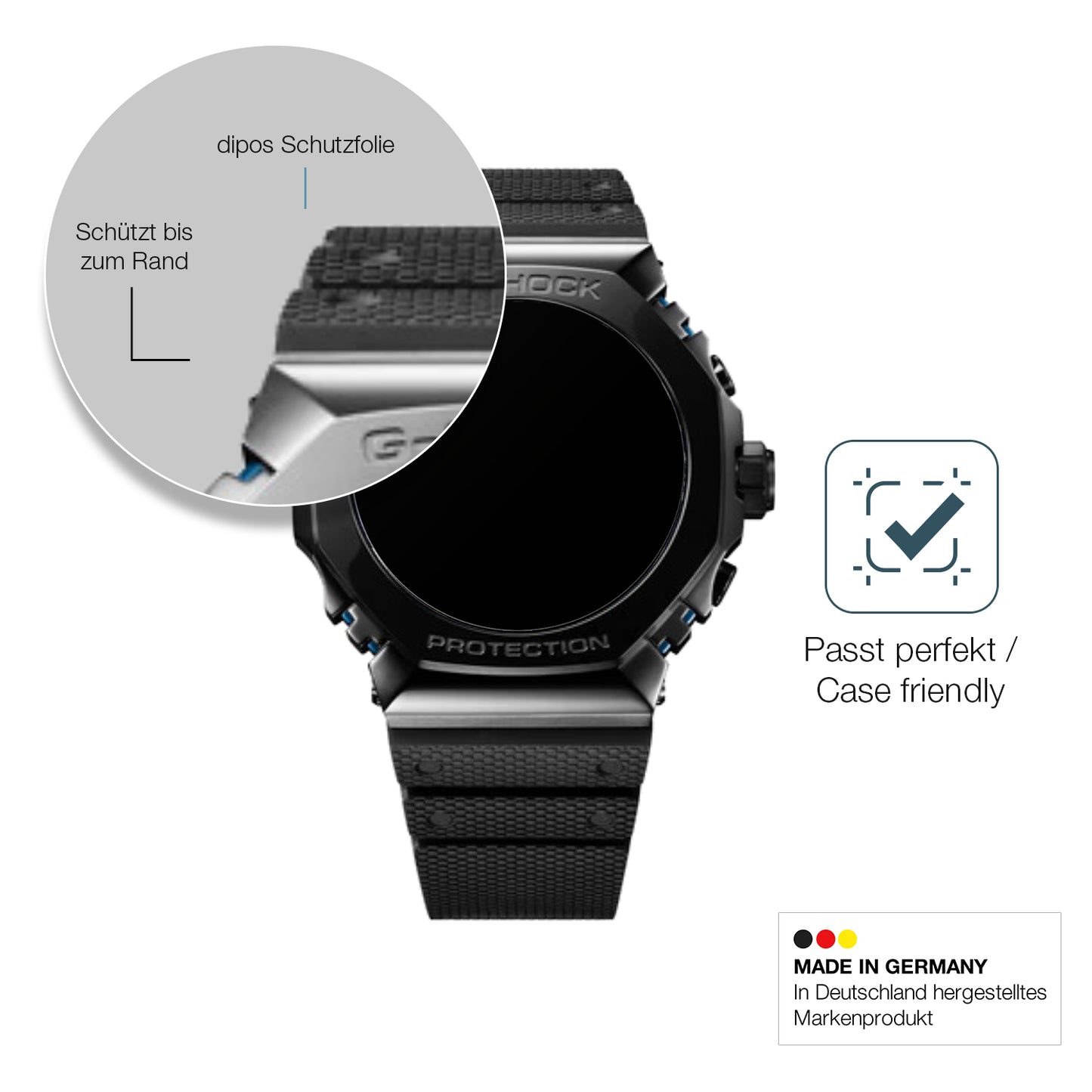 2x 9H Schutzfolie matt für Casio G-Shock MRG-B2100R Panzerfolie