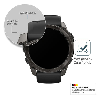 2x 9H Schutzfolie matt für Garmin Fenix 7x Pro 42mm Panzerfolie