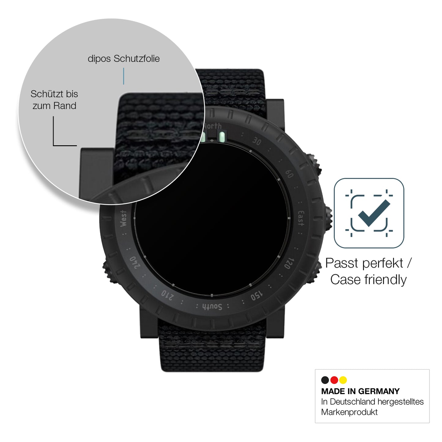 2x 9H Schutzfolie matt für Suunto Core Alpha Panzerfolie