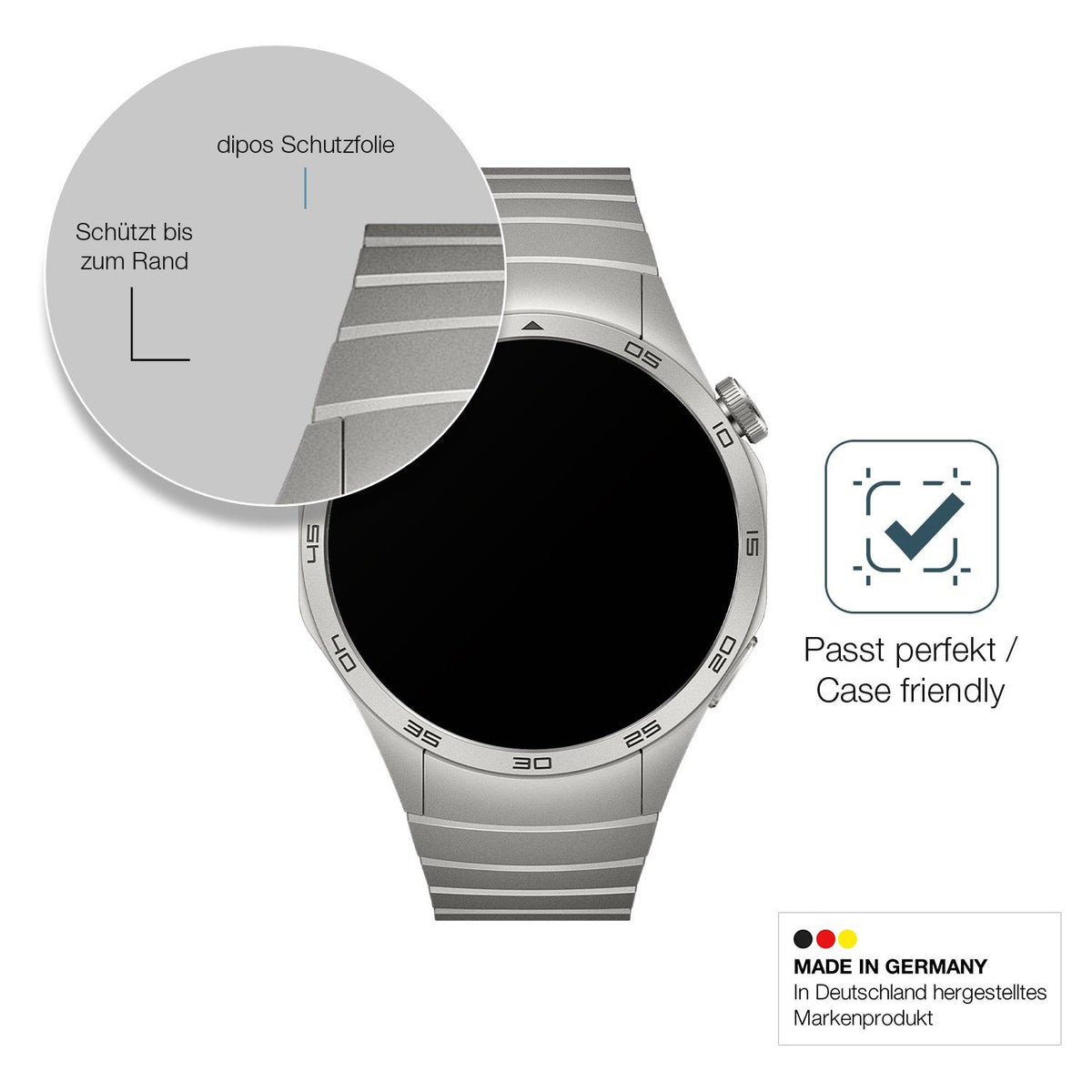 2x 9H Schutzfolie matt für Huawei Watch GT4 46mm Panzerfolie