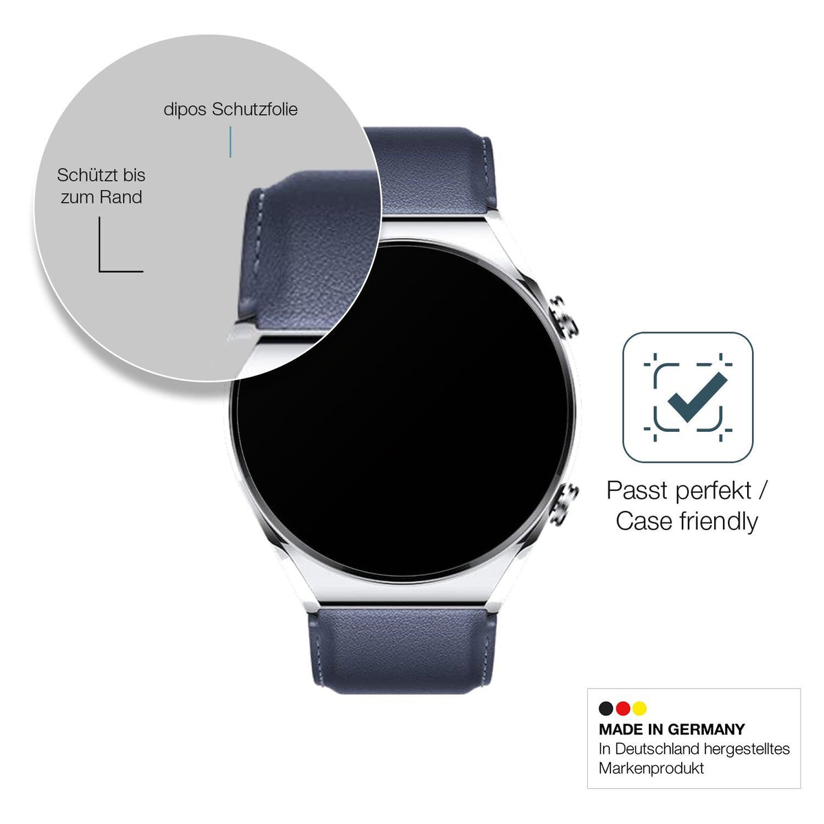 1x 9H Schutzfolie matt für Xiaomi Watch S1 Panzerfolie