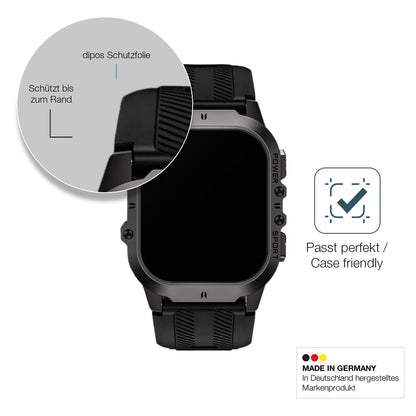 2x 9H Schutzfolie matt für Tesofit Smartwatch 1.85 Zoll Panzerfolie