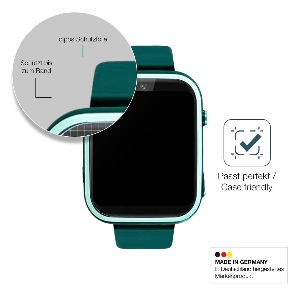 2x 9H Schutzfolie matt für Okyuk T45 Smartwatch Kinder Panzerfolie