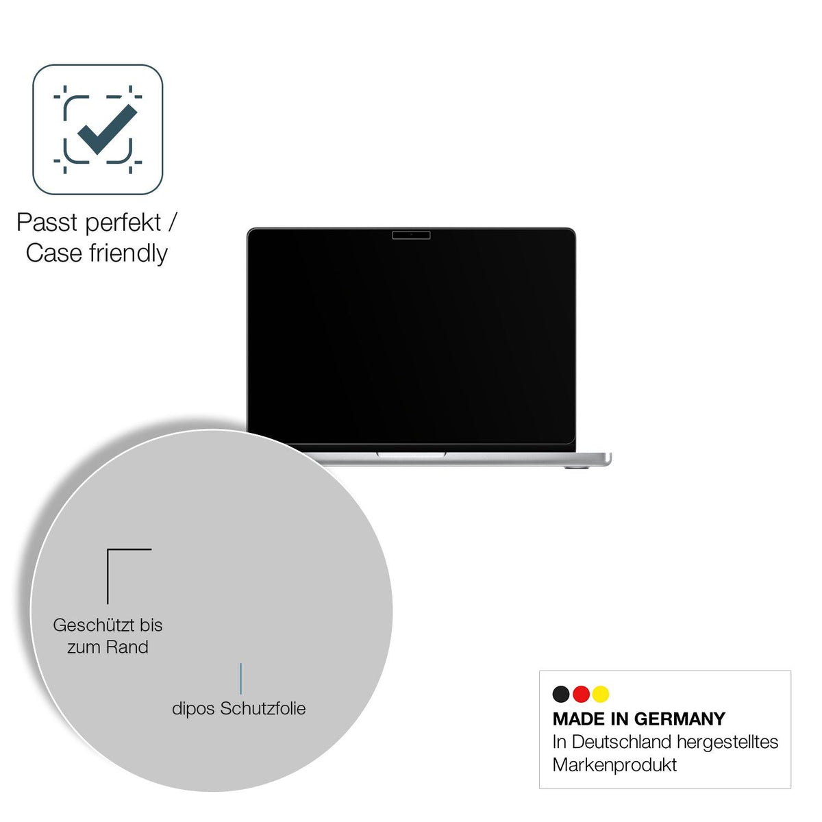2x 9H Schutzfolie matt für MacBook Pro M4 14 Zoll 2024 Panzerfolie