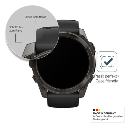 2x 9H Schutzfolie matt für Garmin Fenix 8 47mm Panzerfolie