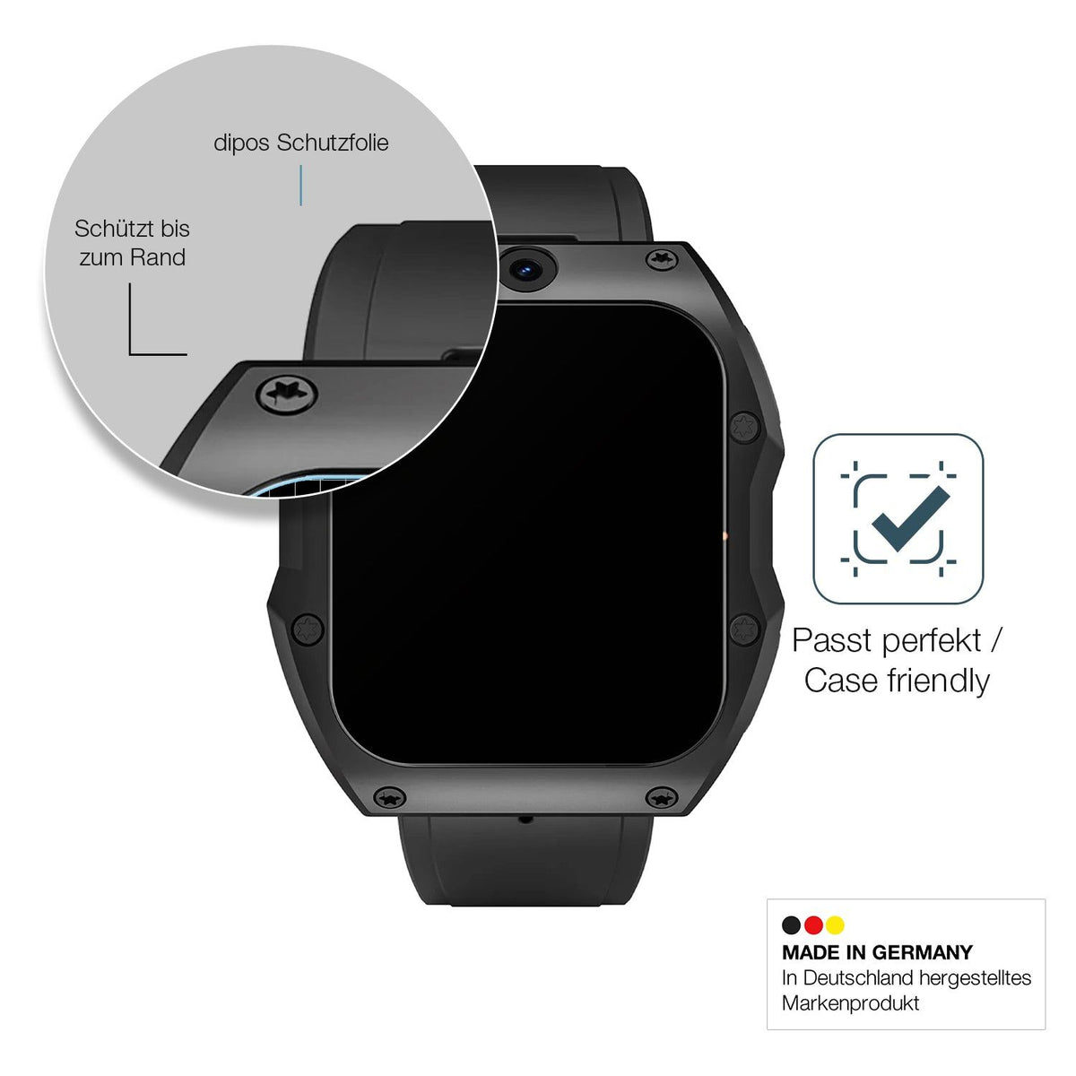 2x 9H Schutzfolie matt für Rogbid Model X Smartwatch Panzerfolie