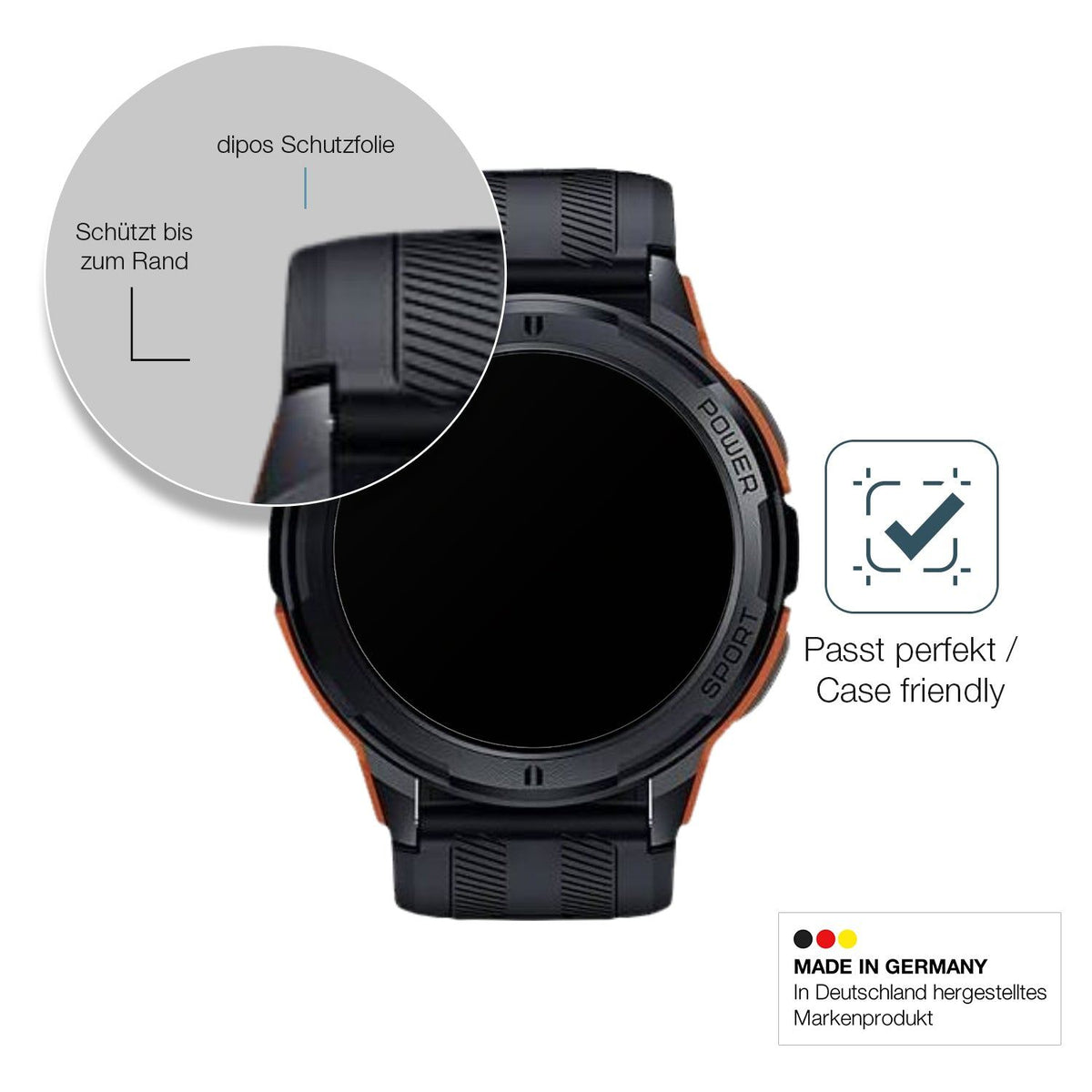 2x 9H Schutzfolie matt für Oukitel BT10 / BT103 Smartwatch Panzerfolie