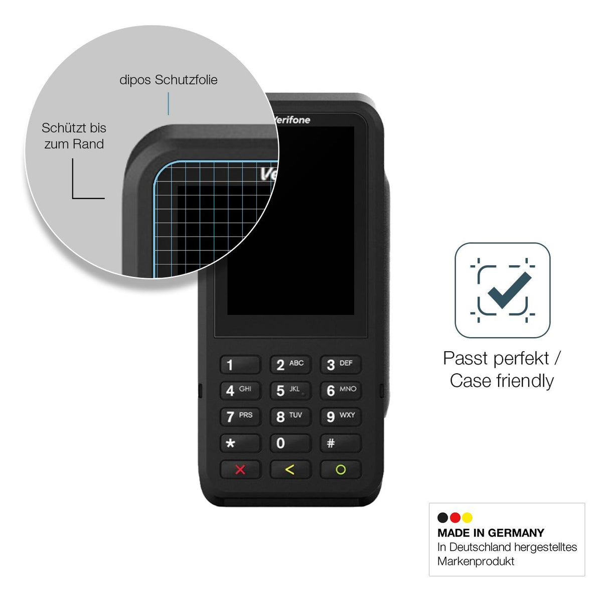 2x 9H Schutzfolie matt für Verifone P630 Panzerfolie