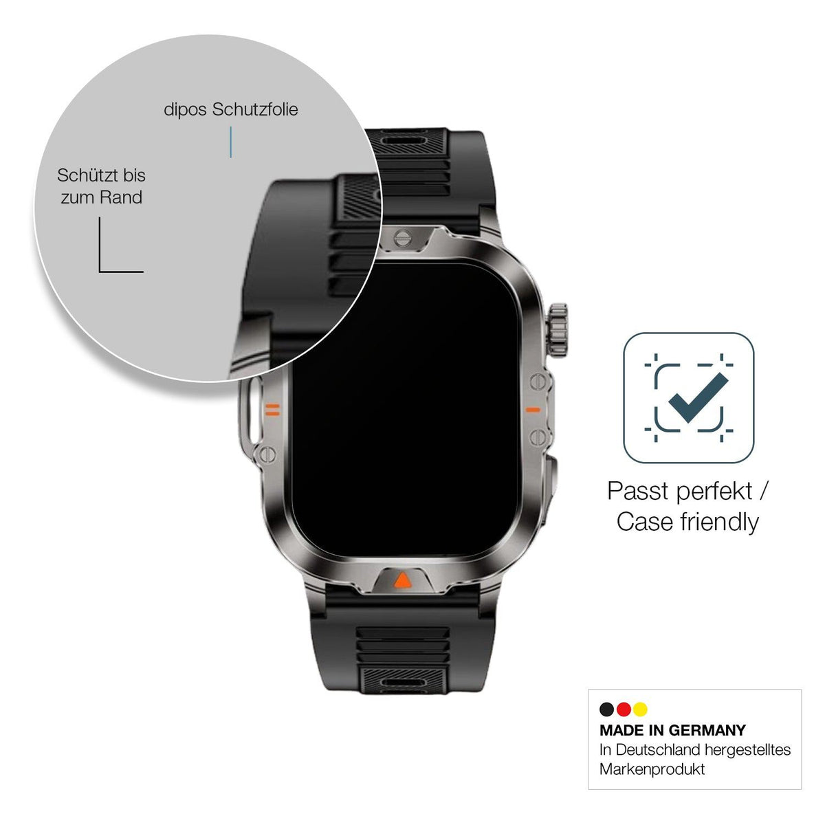 2x 9H Schutzfolie matt für VicBou 2.01 Zoll Smartwatch Panzerfolie