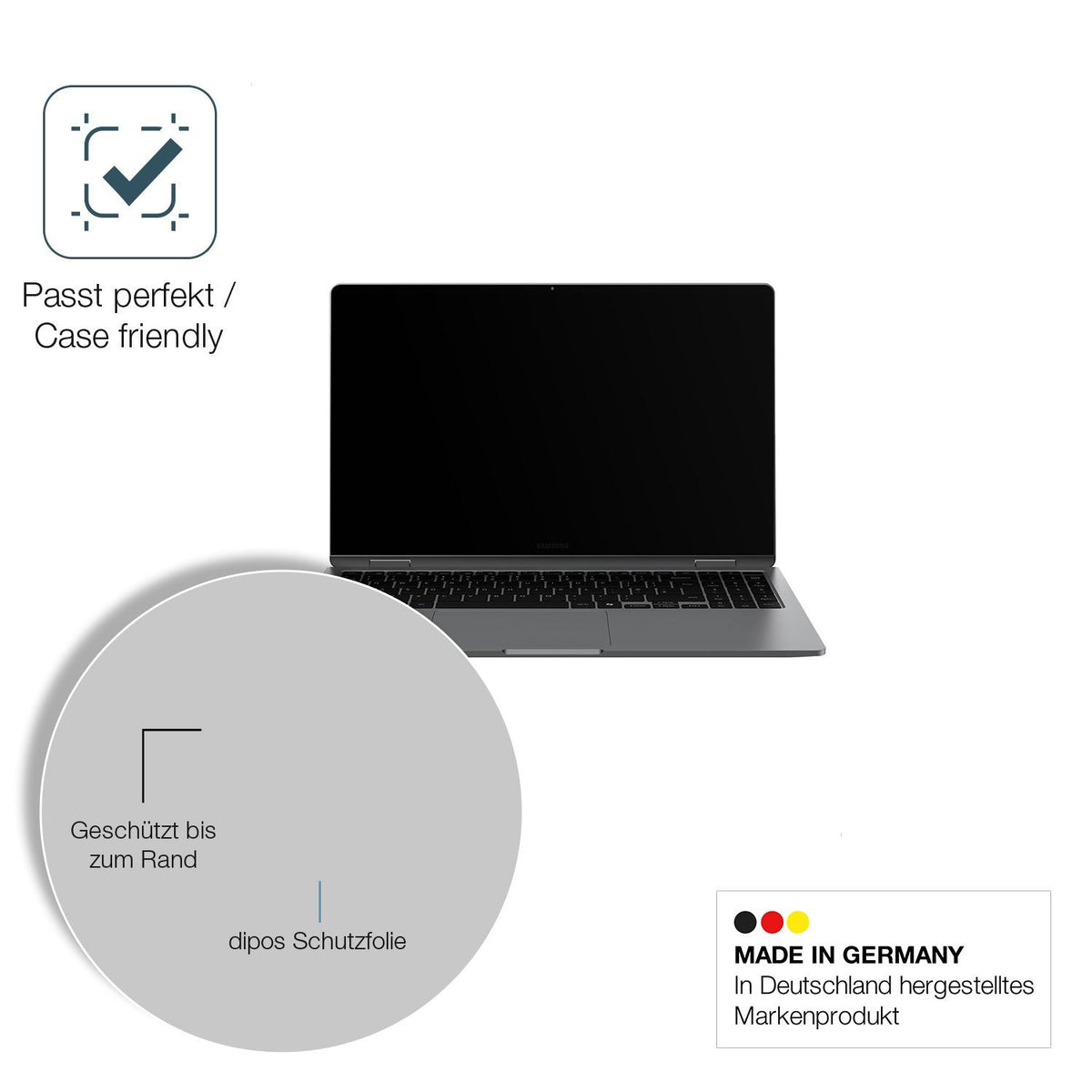 2x 9H Schutzfolie matt für Samsung Galaxy Book4 Edge 15.6 Zoll Panzerfolie