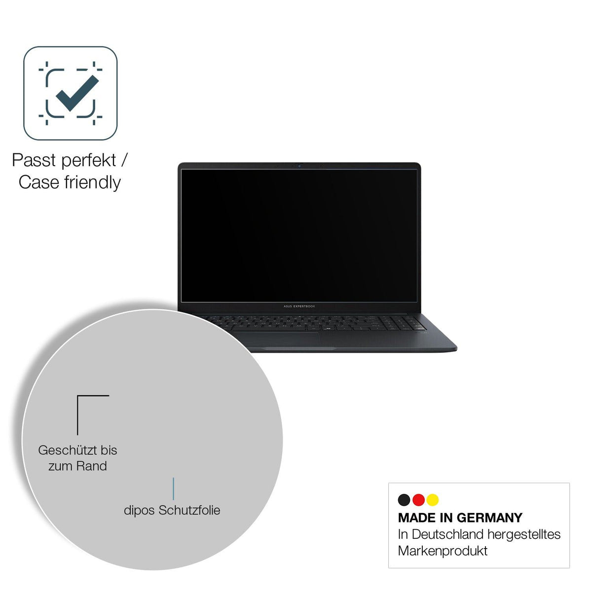 2x 9H Schutzfolie matt für Asus Expertbook B1 BM1503 Panzerfolie