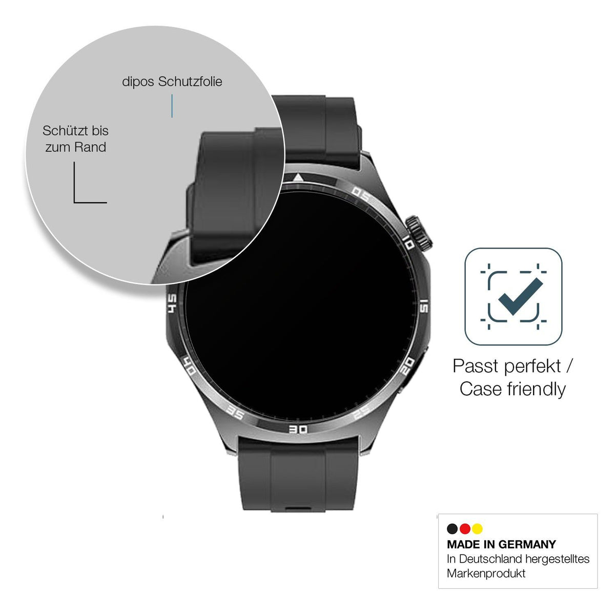 2x 9H Schutzfolie matt für ECG HRV Gesundheitsuhr 2.01 Zoll Panzerfolie
