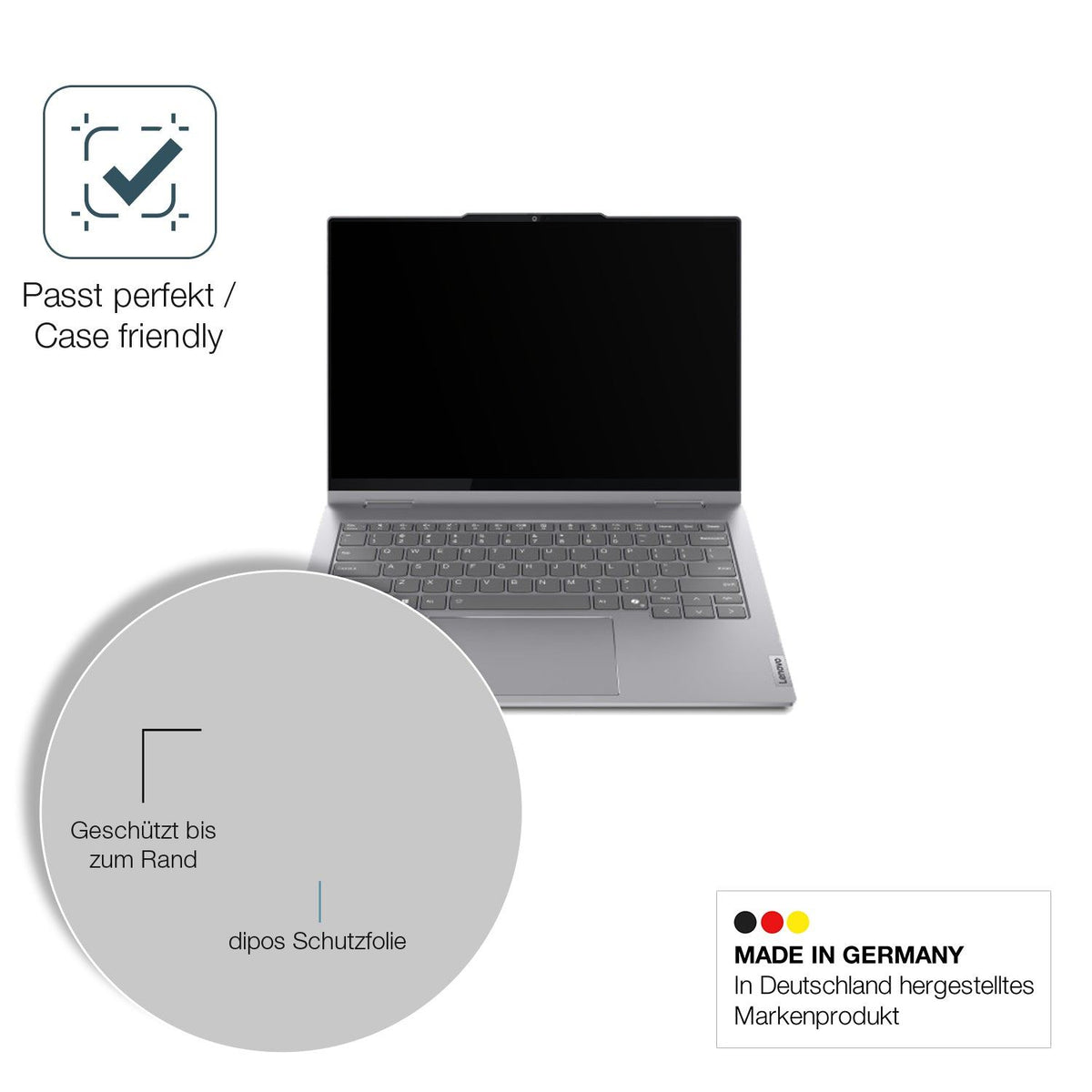 2x 9H Schutzfolie matt für Lenovo ThinkBook 14 2-in-1 Gen 5 21SQ0008GE Panzerfolie