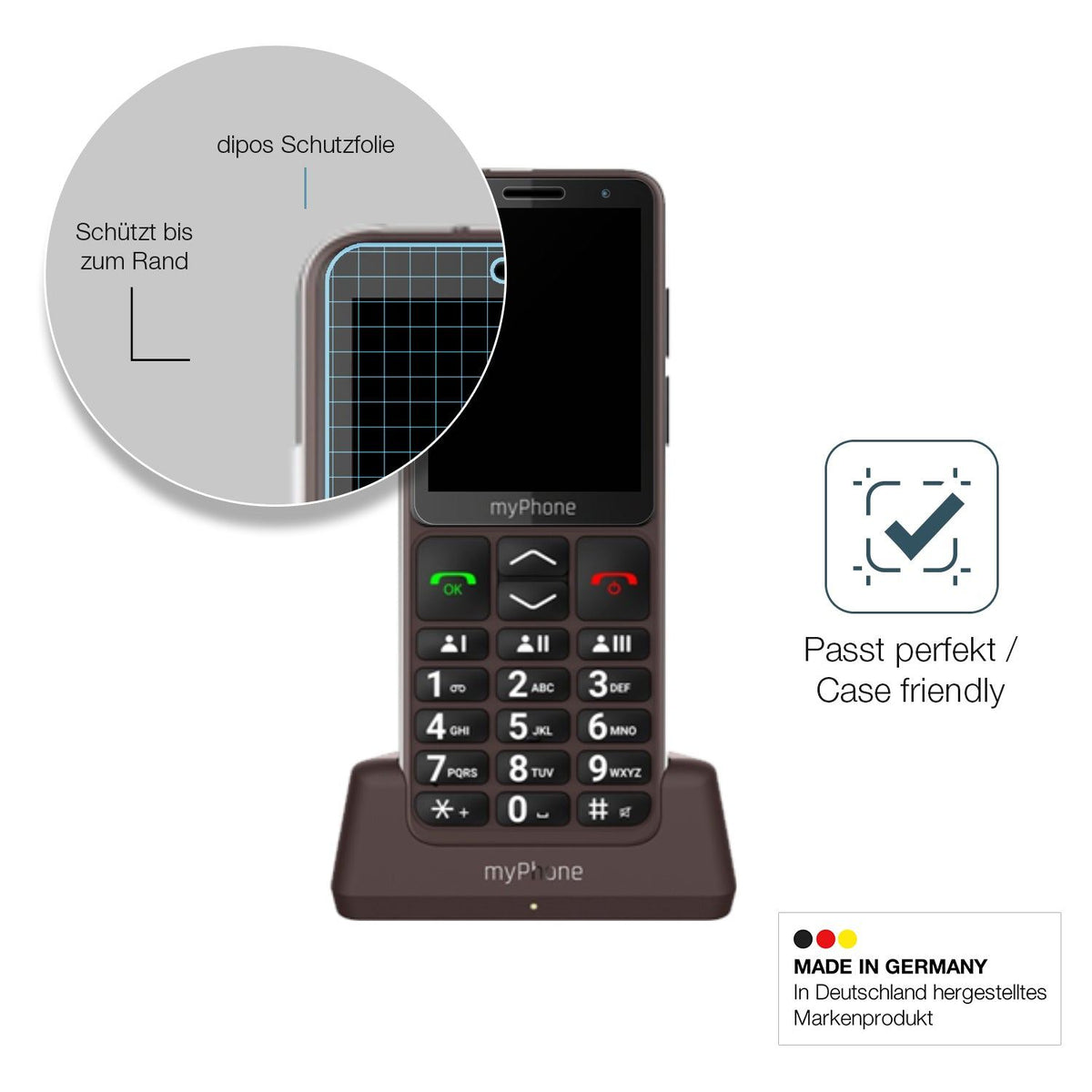 2x 9H Schutzfolie matt für myPhone Bueno LTE Panzerfolie