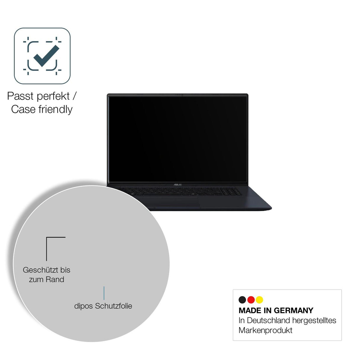 2x 9H Schutzfolie matt für Asus Vivobook 18 M1807 Panzerfolie