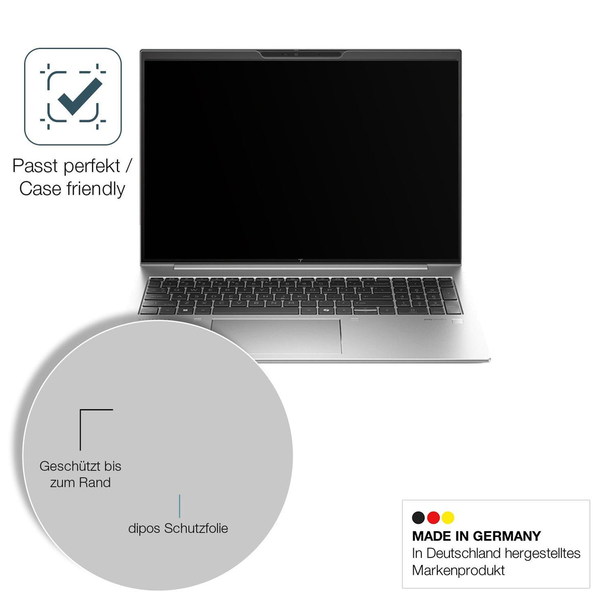 2x 9H Schutzfolie matt für HP EliteBook 860 G11 16 Zoll Panzerfolie