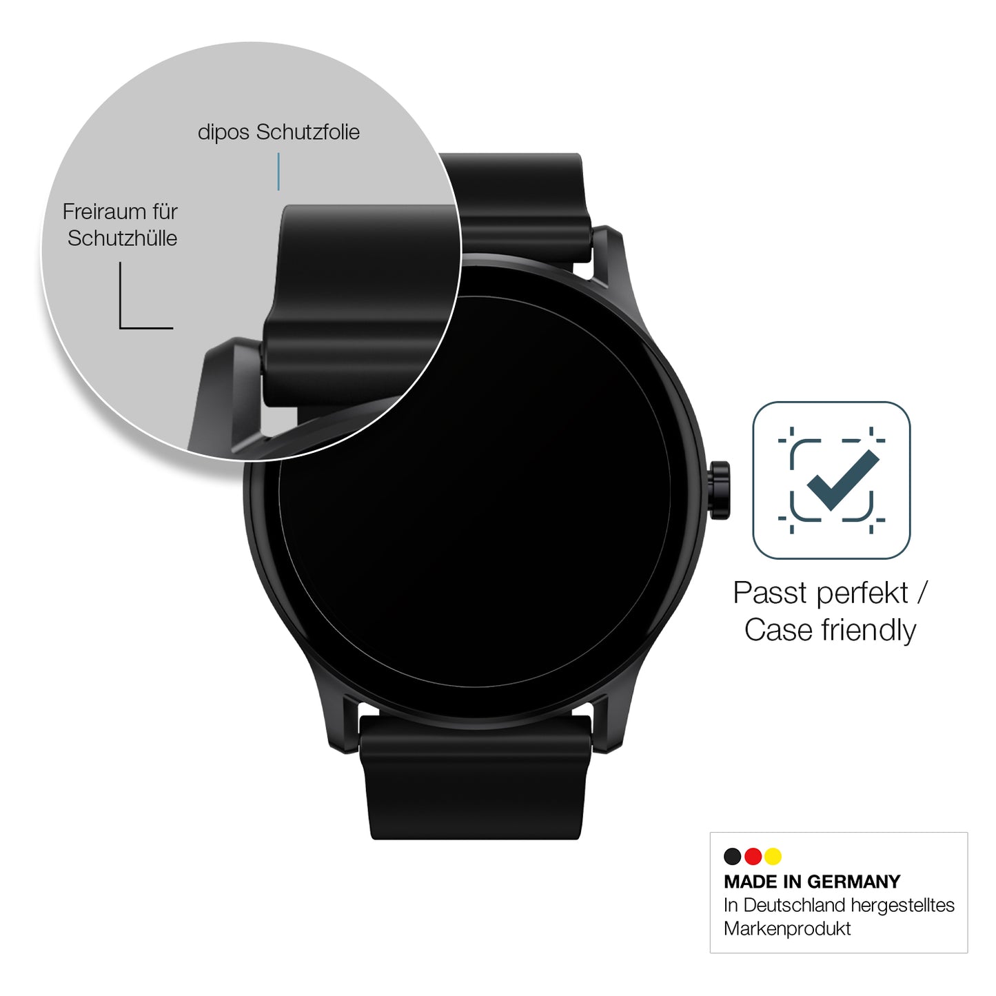 2x 9H Schutzfolie matt für Haylou GS Smartwatch Panzerfolie