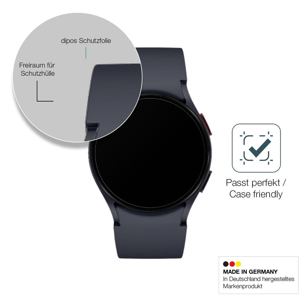 2x 9H Schutzfolie matt für Samsung Galaxy Watch 6 40mm Panzerfolie