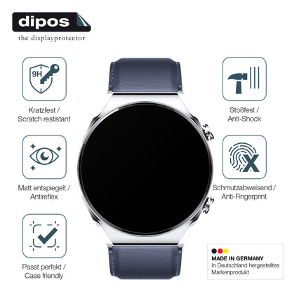 2x 9H Schutzfolie matt für Xiaomi Watch S1 Panzerfolie