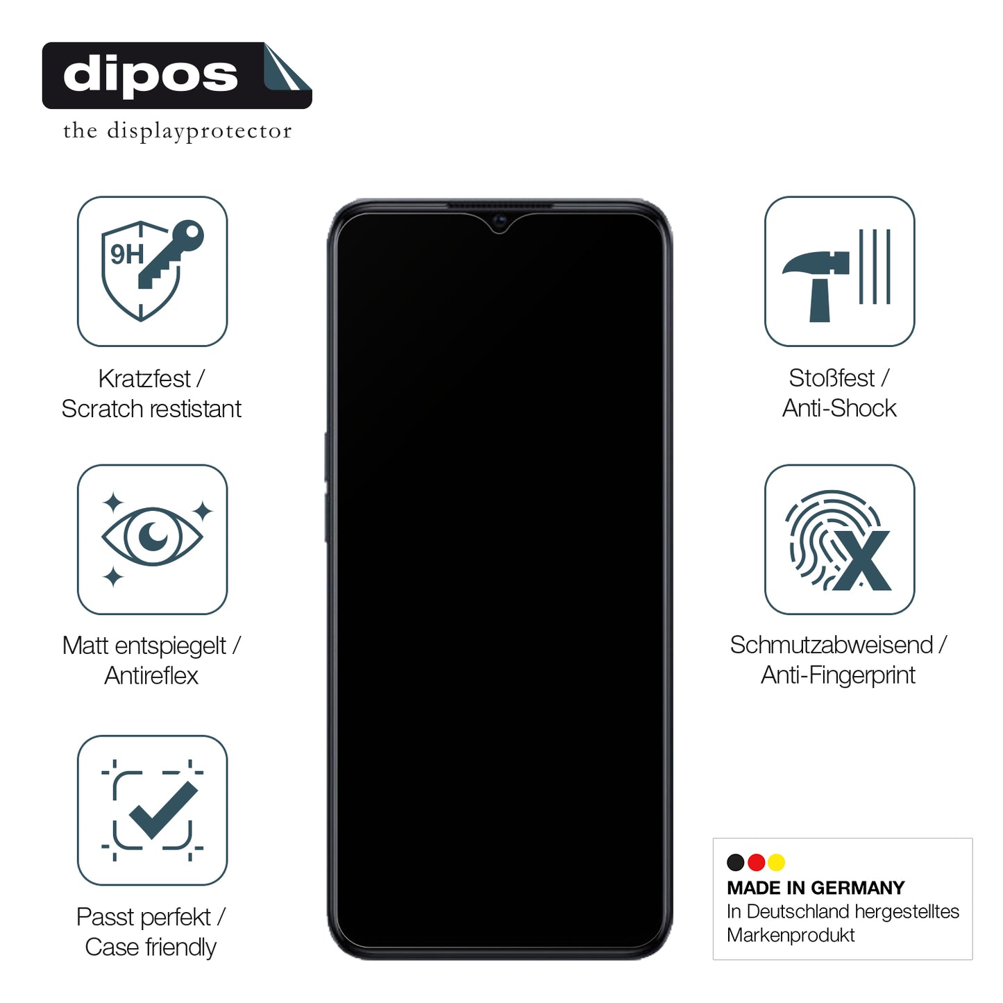 Displayschutz hergestellt in Deutschland, höchste Qualität made in Germany