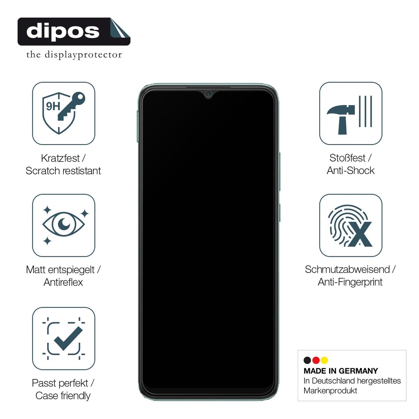 Displayschutz hergestellt in Deutschland, höchste Qualität made in Germany