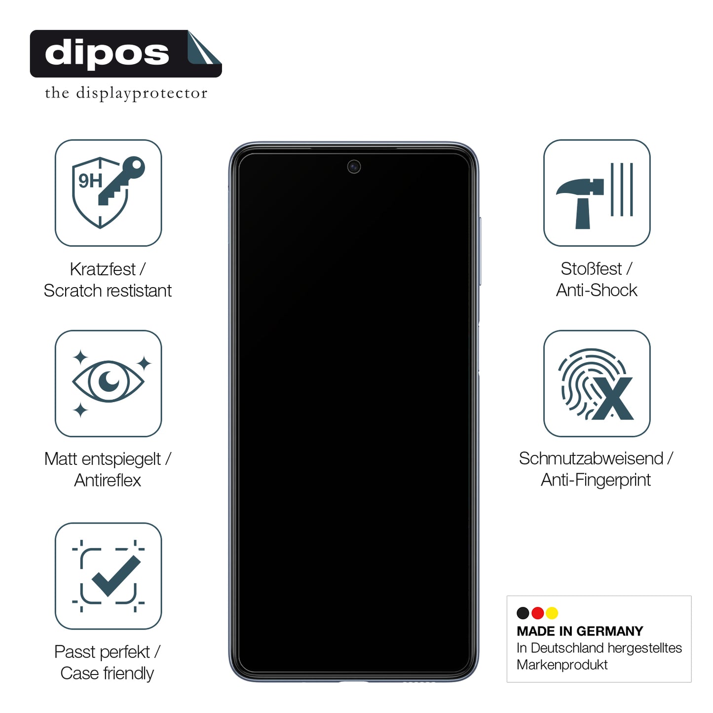 Displayschutz hergestellt in Deutschland, höchste Qualität made in Germany
