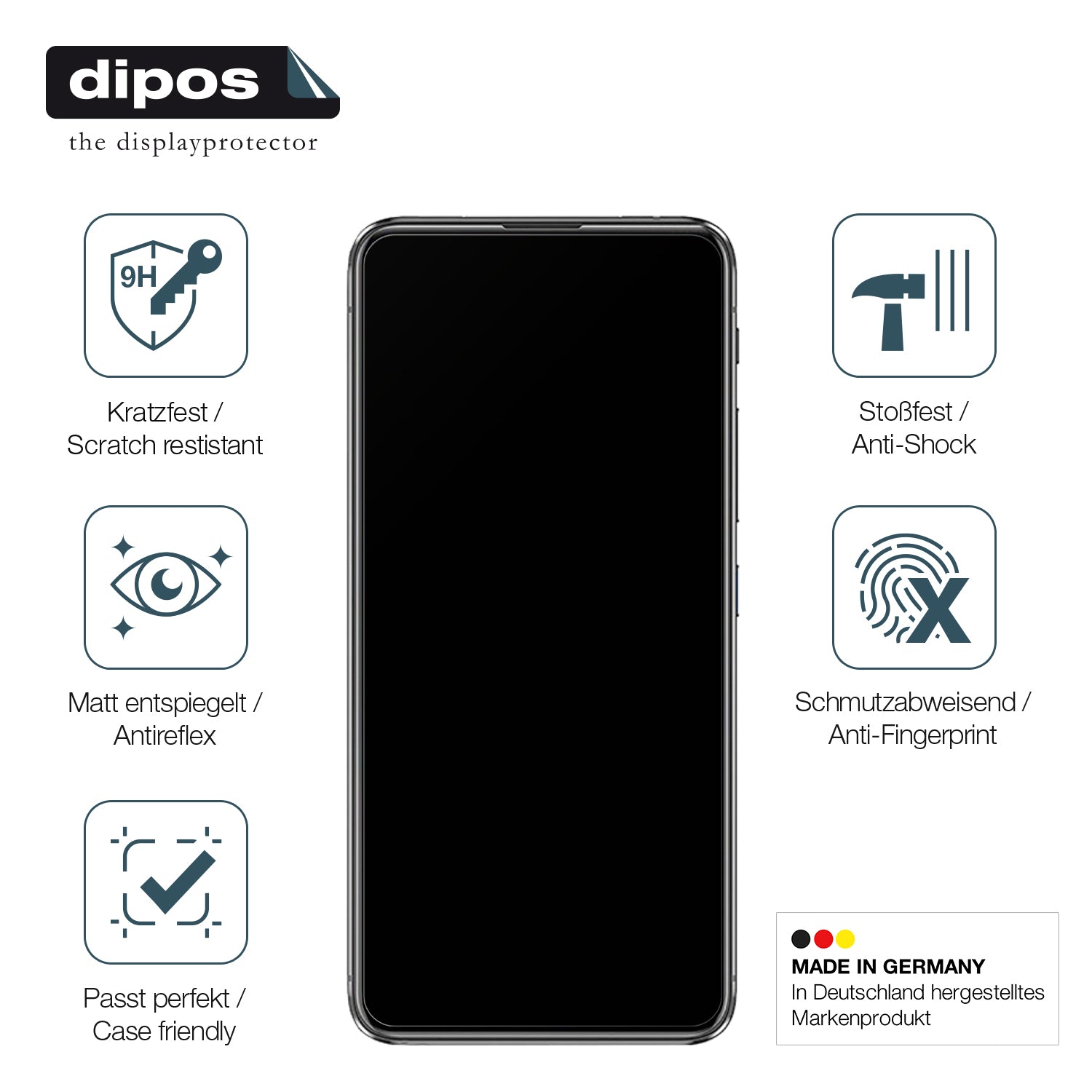 Displayschutz hergestellt in Deutschland, höchste Qualität made in Germany