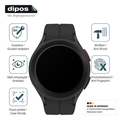 2x 9H Schutzfolie matt für Samsung Galaxy Watch 5 Pro Panzerfolie