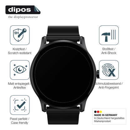 2x 9H Schutzfolie matt für Haylou GS Smartwatch Panzerfolie