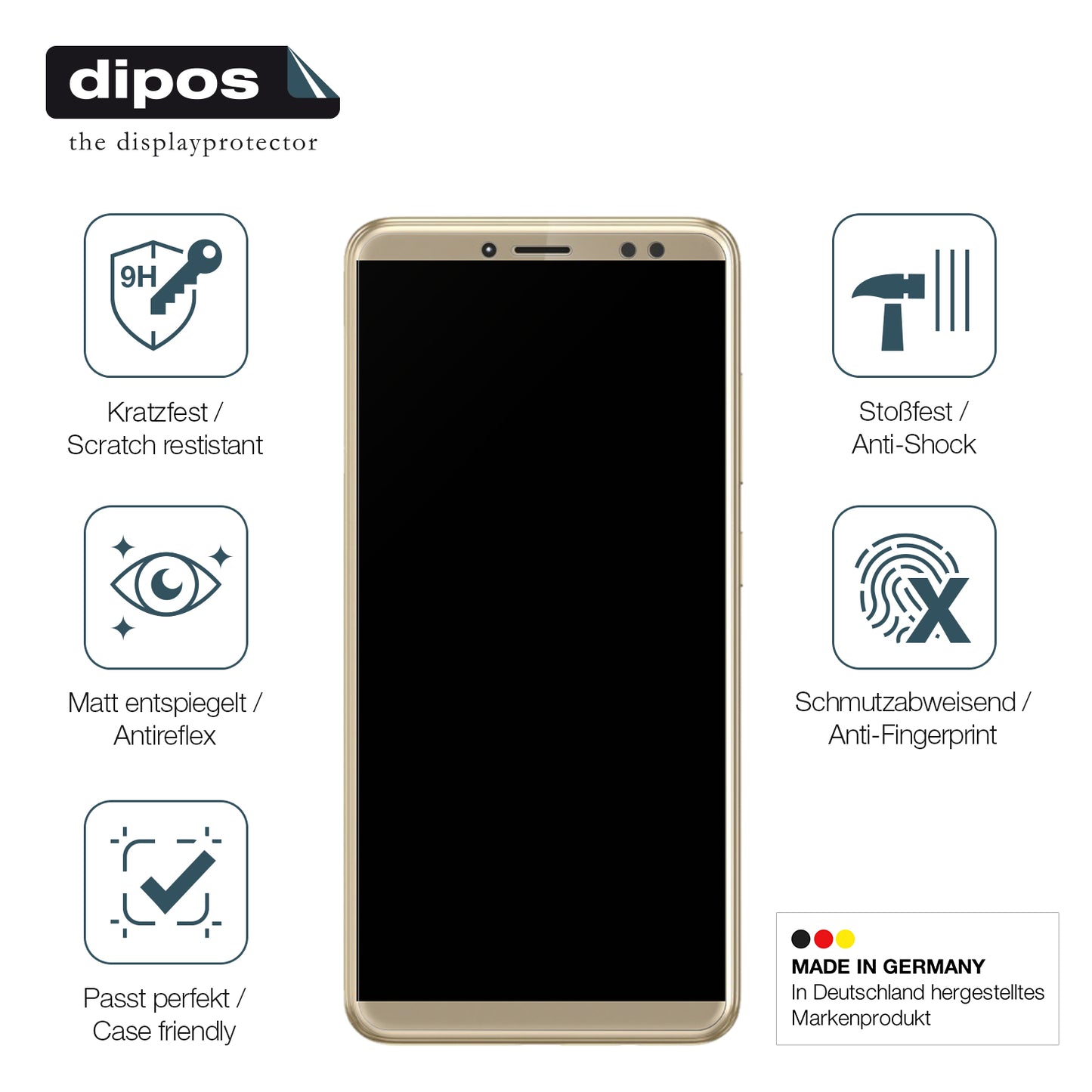 Displayschutz hergestellt in Deutschland, höchste Qualität made in Germany