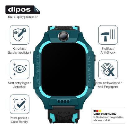 2x 9H Schutzfolie matt für xO Kids Smartwatch H100 Panzerfolie