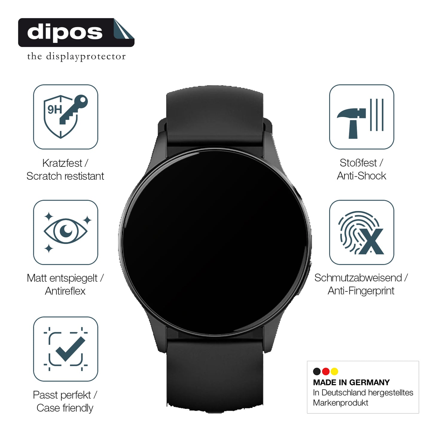 2x 9H Schutzfolie matt für 360Grad FITSmartWatch LIGHT 2 2025 Panzerfolie