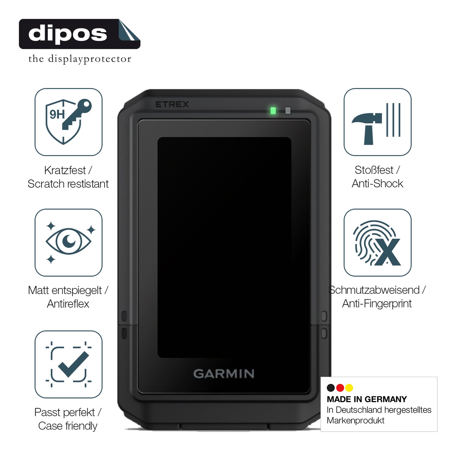 2x 9H Schutzfolie matt für Garmin eTrex Touch 2025 Panzerfolie