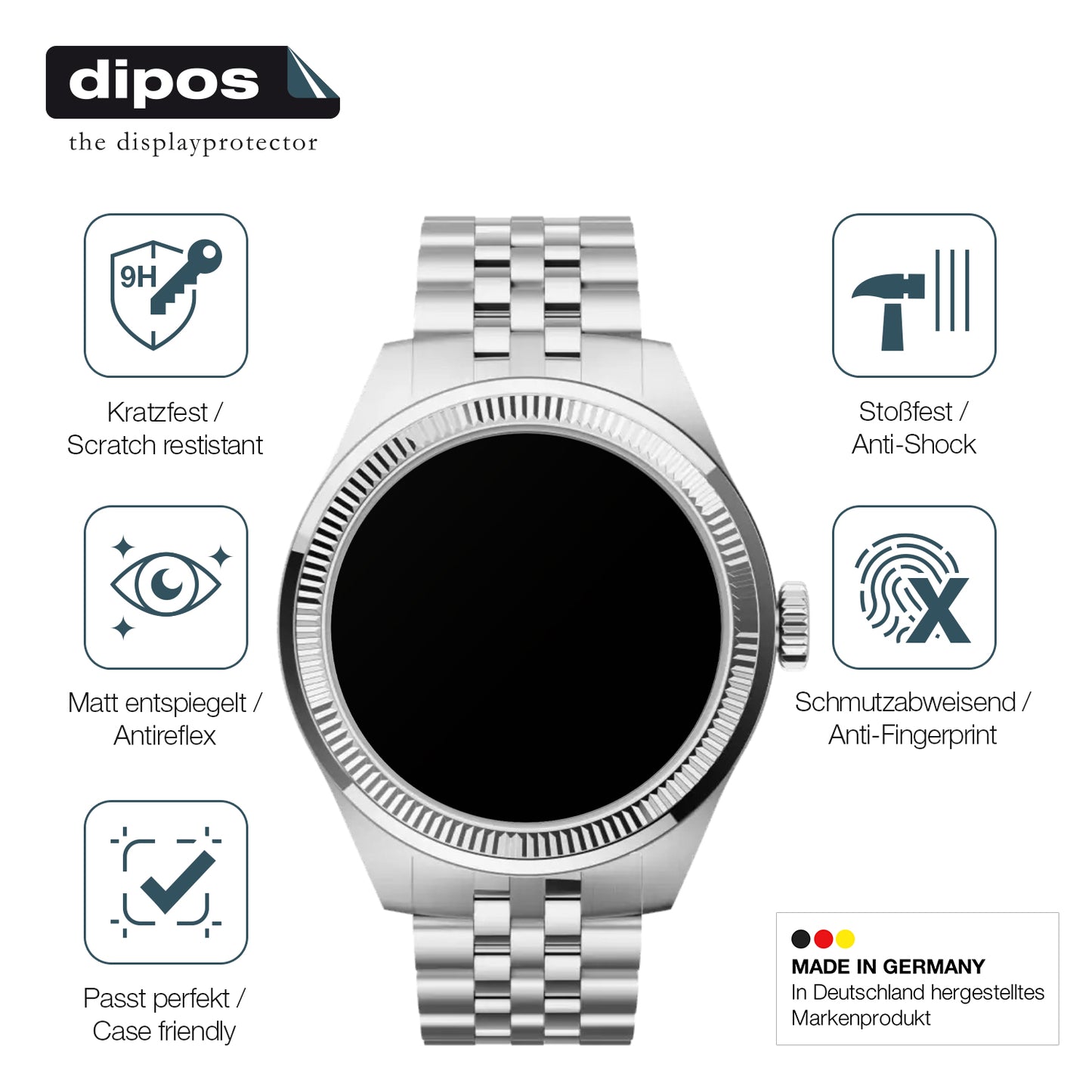 2x 9H Schutzfolie matt für Withings ScanWatch Nova Brilliant Panzerfolie