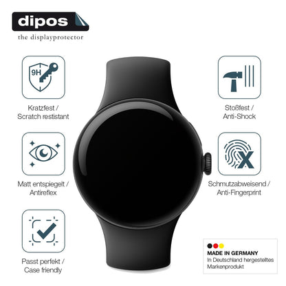2x 9H Schutzfolie matt für Google Pixel Watch 1 Panzerfolie