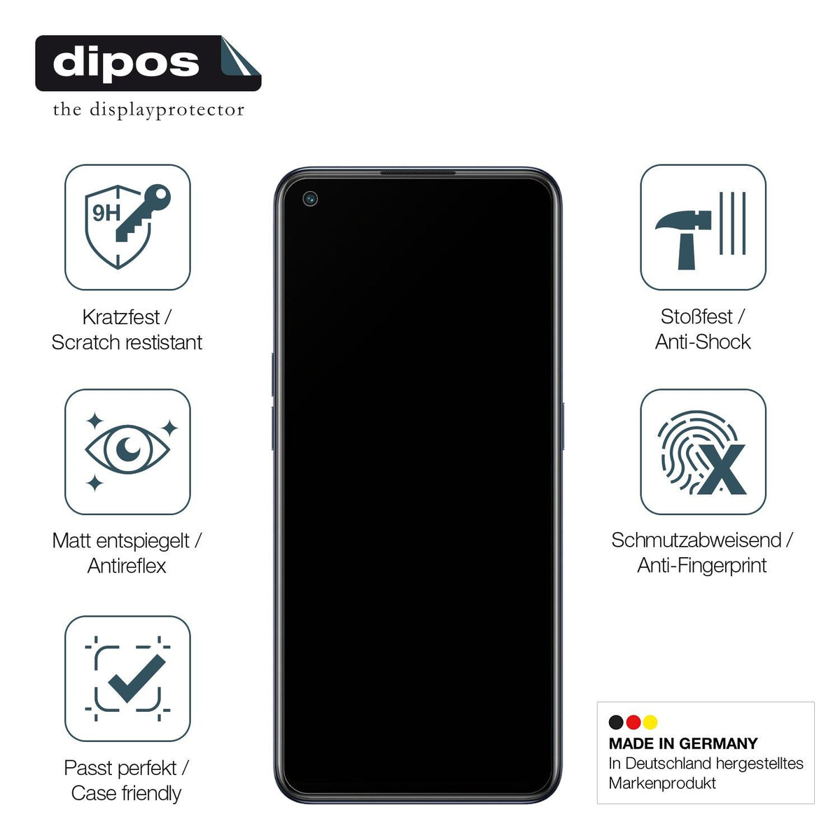2x 9H Schutzfolie matt für OPPO Reno7 4G Panzerfolie